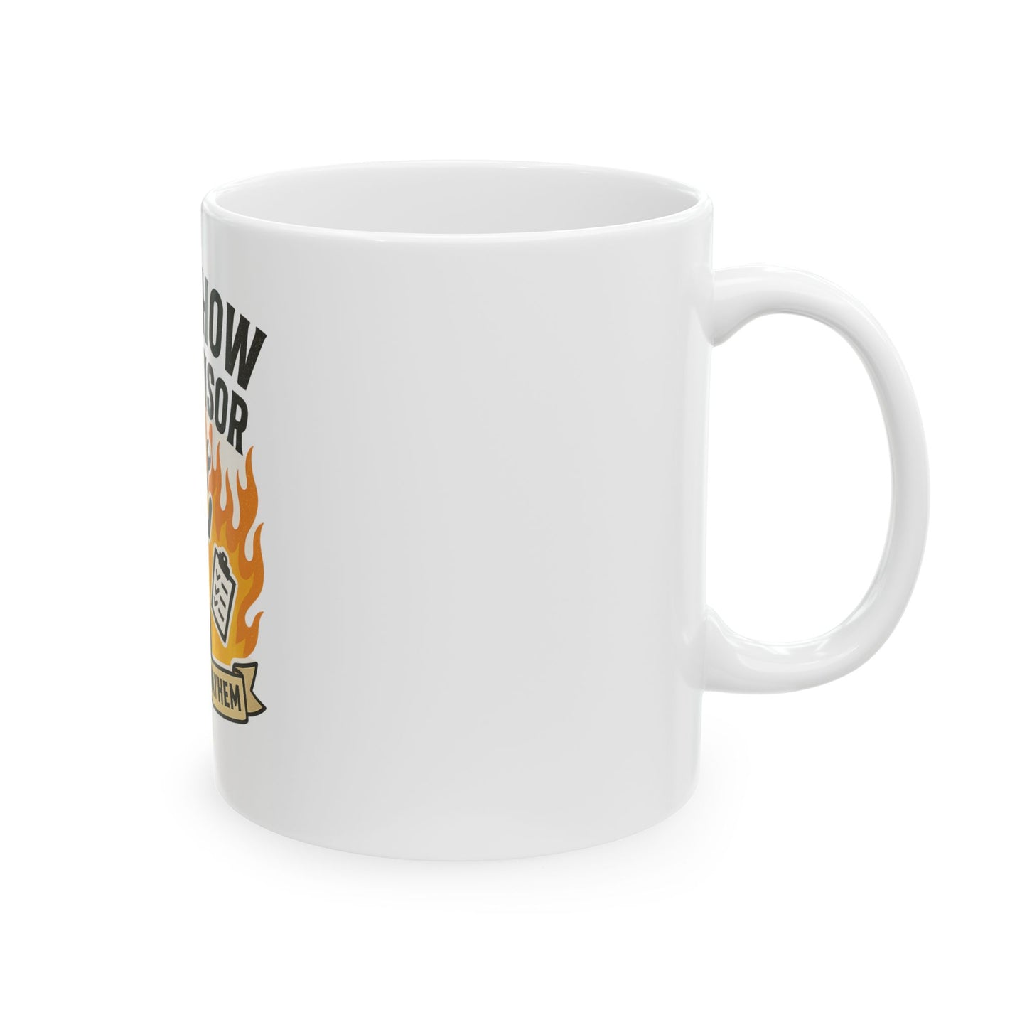 Humorous Ceramic Mug - 'Shit Show Supervisor' - Perfect Gift for Managers, Office Humor, Funny Coffee Cup, Unique Desk Decor