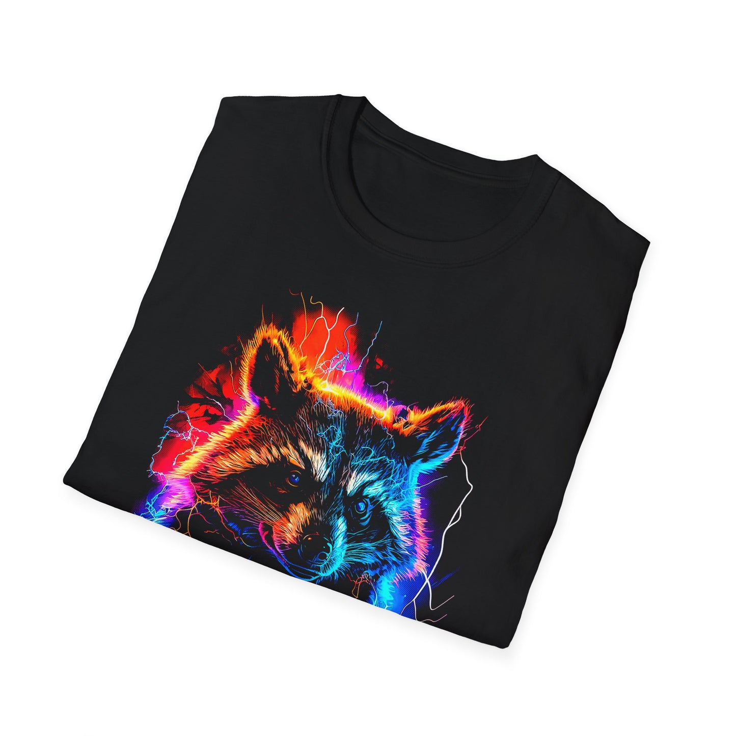 Electric Raccoon T-Shirt, Unisex T-Shirt, Animal Lover Gift, Graphic Tee, Unique T-Shirt, Eco-Friendly Apparel