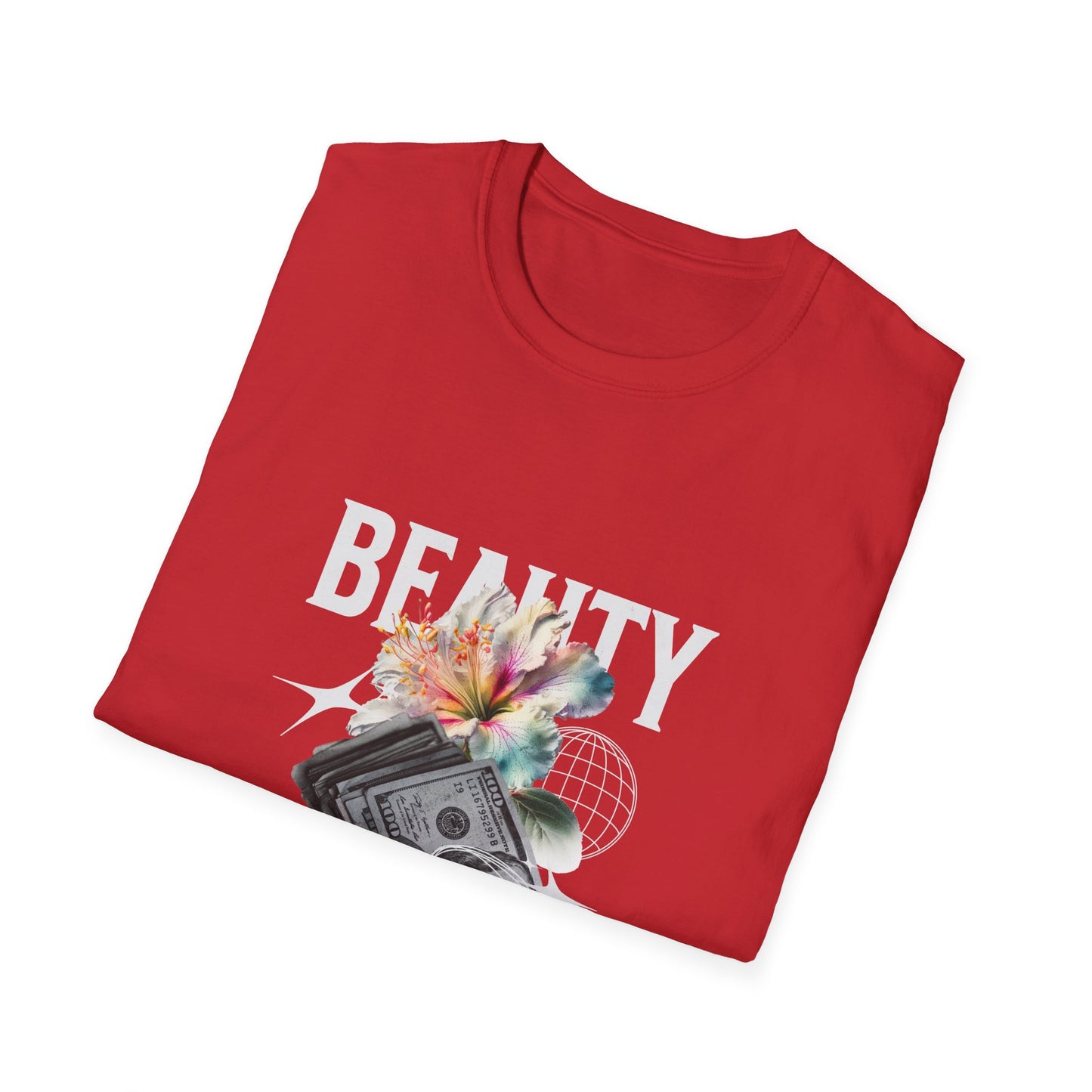 Floral Beauty & Money T-Shirt, Unisex Graphic Tee, Nature Inspired Shirt, Gift for Art Lovers, Casual Wear