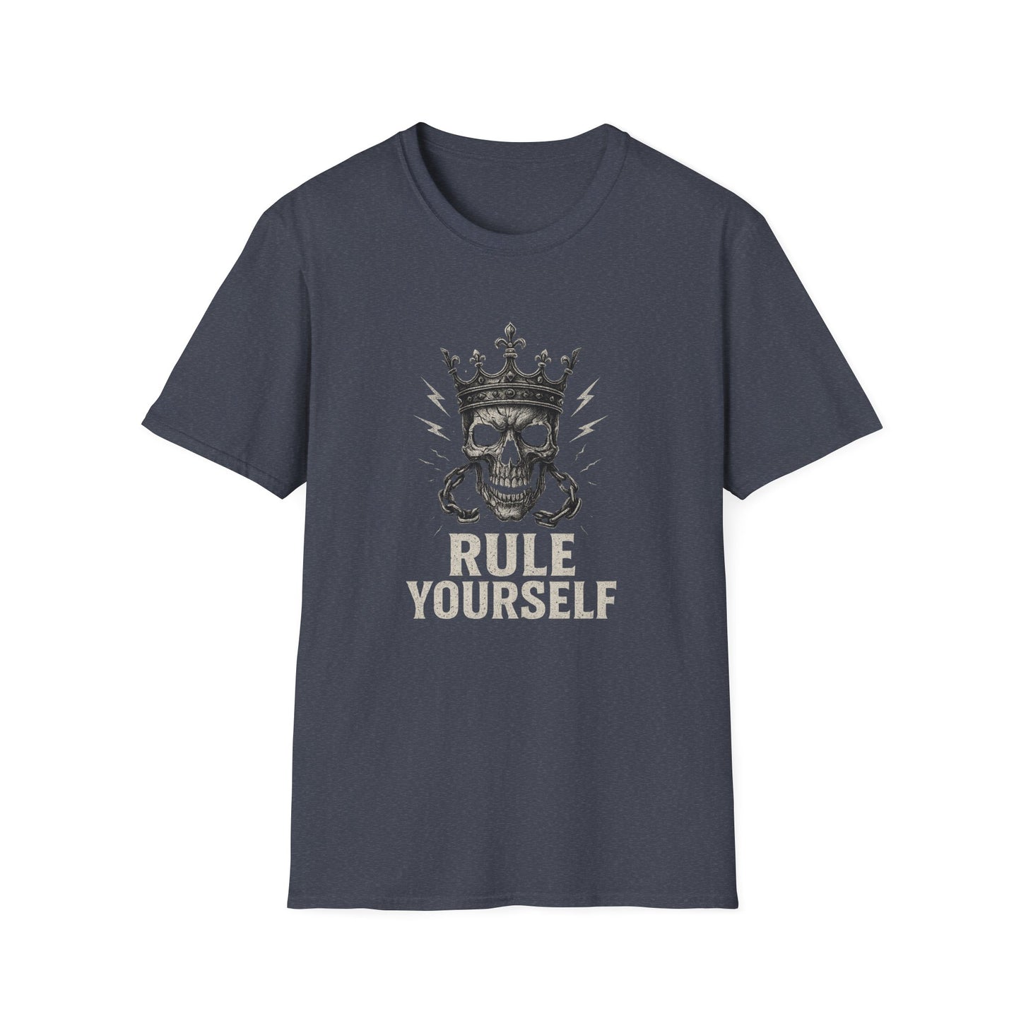 Skull Crown Unisex T-Shirt, Rule Yourself Apparel, Edgy Graphic Tee, Streetwear, Self-Empowerment Gift