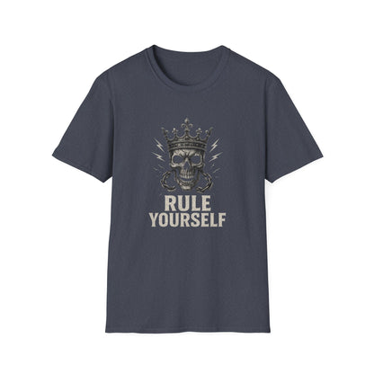 Skull Crown Unisex T-Shirt, Rule Yourself Apparel, Edgy Graphic Tee, Streetwear, Self-Empowerment Gift