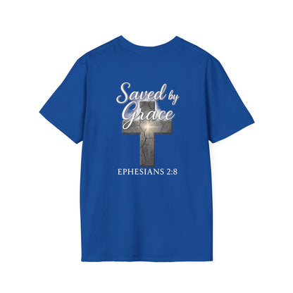 Christian Graphic Tee, Saved by Grace Shirt, Ephesians 2:8 T-Shirt, Unisex Faith Apparel, Inspirational Clothing