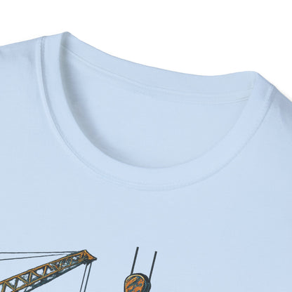 Steel Titans Unisex Softstyle T-Shirt | Construction Work Tee, Gift for Builders, Father's Day Shirt, Casual Workwear, Unique Graphic Tee