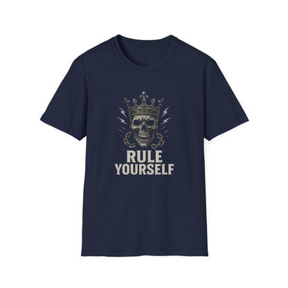 Skull Crown Unisex T-Shirt, Rule Yourself Apparel, Edgy Graphic Tee, Streetwear, Self-Empowerment Gift