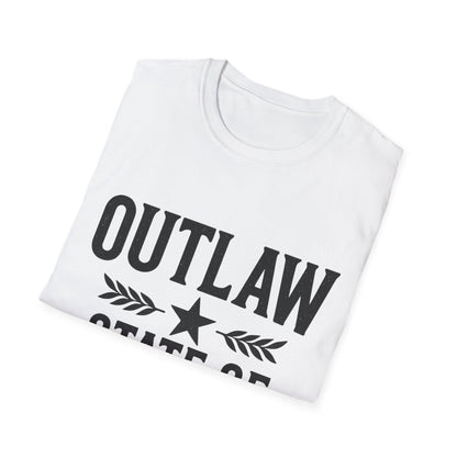 Unisex Outlaw State of Mind T-Shirt, Casual Tee, Gift for Rebels, Comfy Shirt, Festival Wear, Statement Apparel
