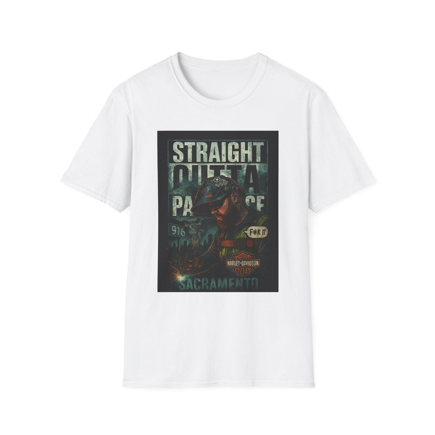 Unisex T-Shirt Sacramento Welder Bad Ass Bold Harley Design