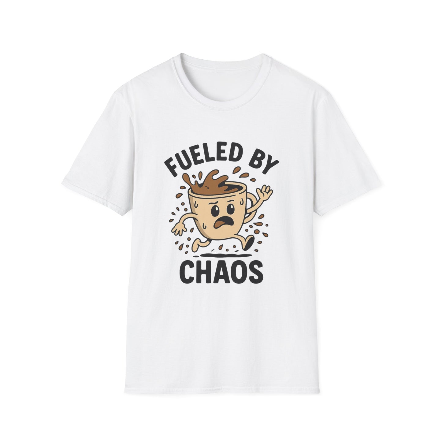 Funny Coffee Lover T-Shirt, Gift for Busy Moms, Fuel Your Day, Chaos & Coffee Shirts, Unisex Humor Tee