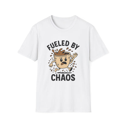 Funny Coffee Lover T-Shirt, Gift for Busy Moms, Fuel Your Day, Chaos & Coffee Shirts, Unisex Humor Tee