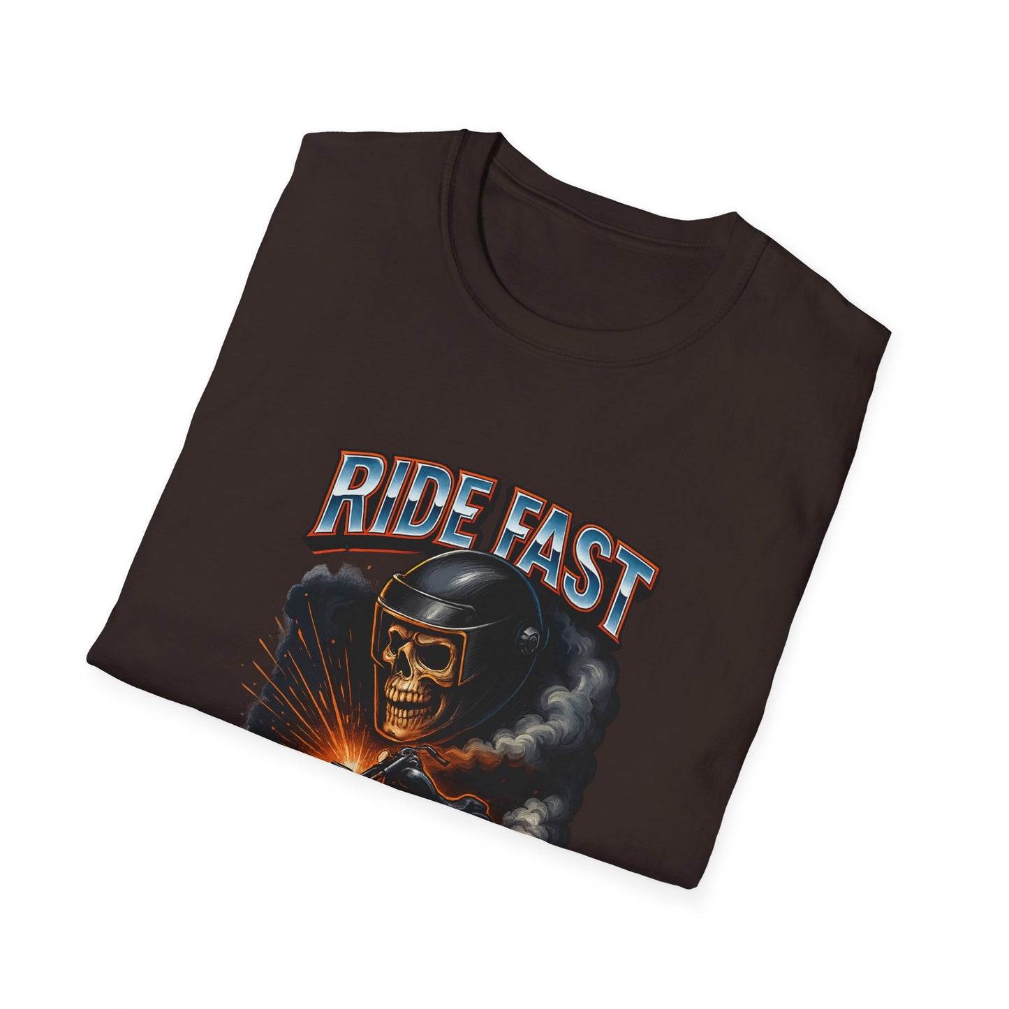Ride Fast, Die Last Graphic Tee - Unisex Softstyle T-Shirt, Biker Gift, Motorcycle Apparel, Casual Wear, Ride Culture Shirt