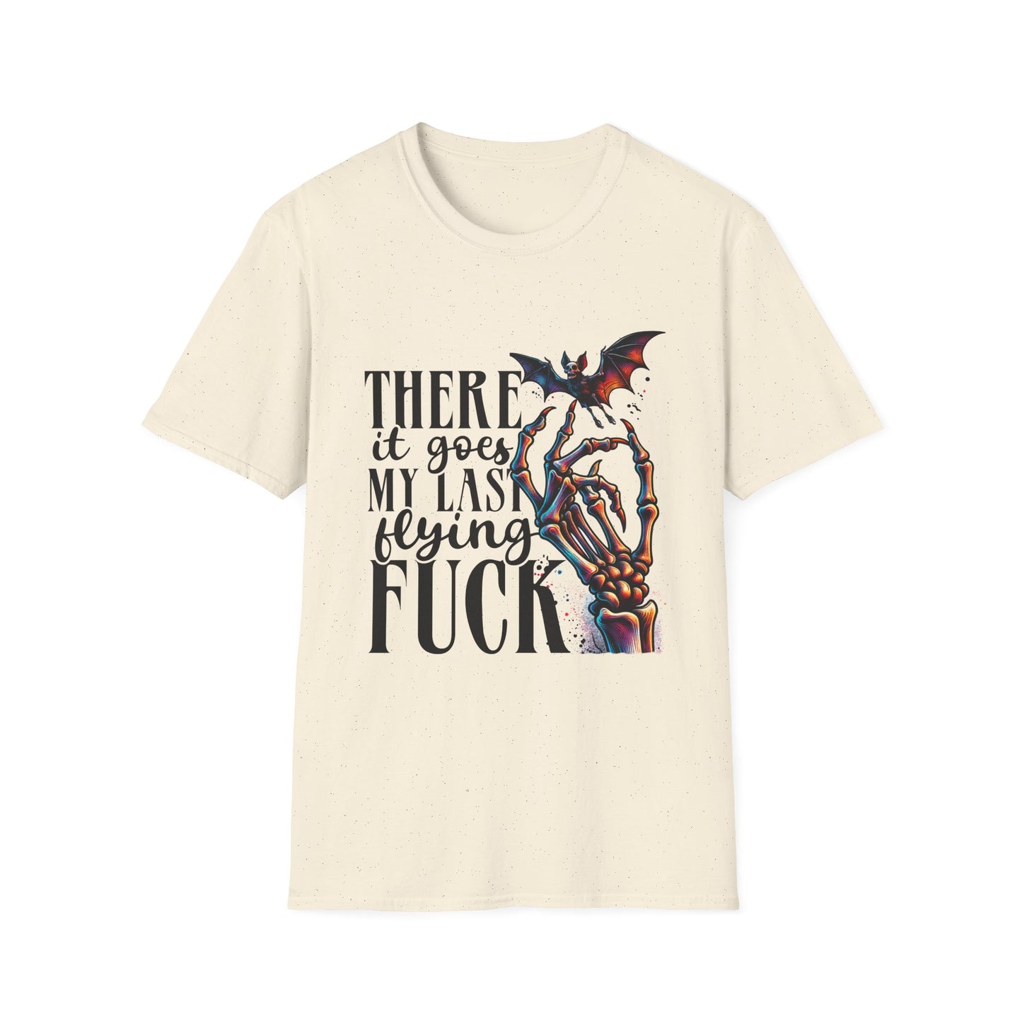 Funny Graphic Tee, Unisex Softstyle T-Shirt with Bat Design, Perfect for Halloween, Casual Wear, Gifts for Friends, Statement Shirt