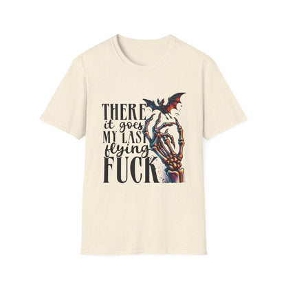 Funny Graphic Tee, Unisex Softstyle T-Shirt with Bat Design, Perfect for Halloween, Casual Wear, Gifts for Friends, Statement Shirt