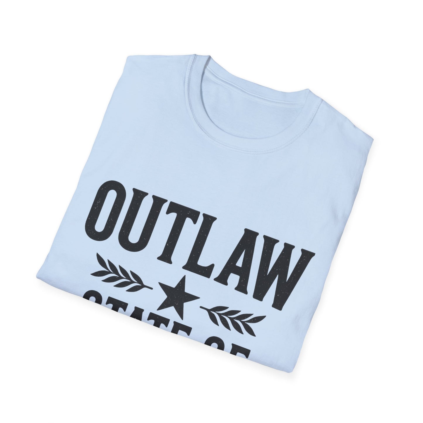 Unisex Outlaw State of Mind T-Shirt, Casual Tee, Gift for Rebels, Comfy Shirt, Festival Wear, Statement Apparel