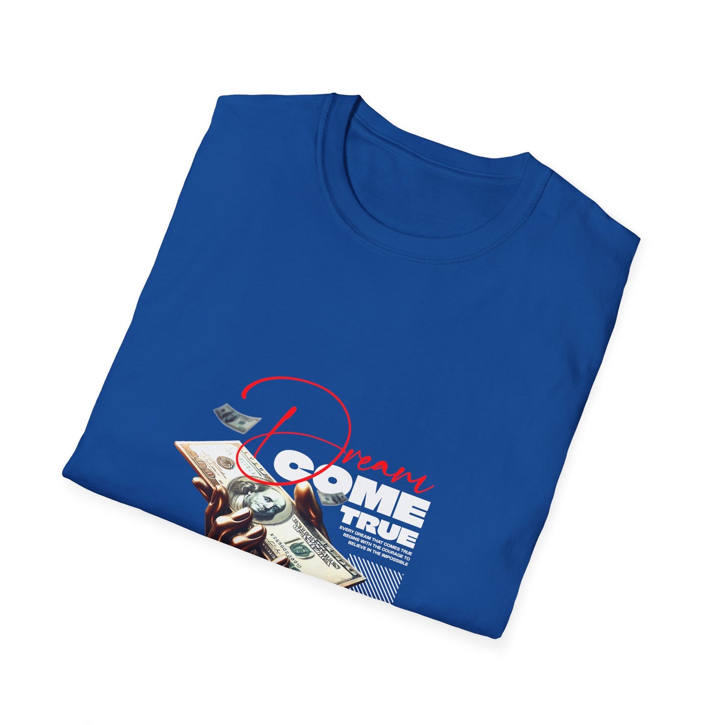 Dreams Come True Graphic Tee, Unisex Softstyle T-Shirt, Graphic T-Shirt, Casual Wear, Gifts for Dreamers, Inspirational Apparel