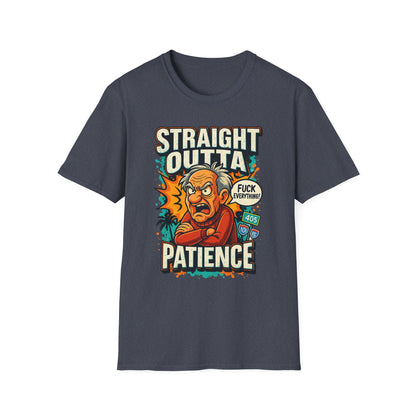 Unisex Graphic T-Shirt, Funny Quote Tee, Straight Outta Patience Shirt, Casual Wear, Gifts for Him/Her