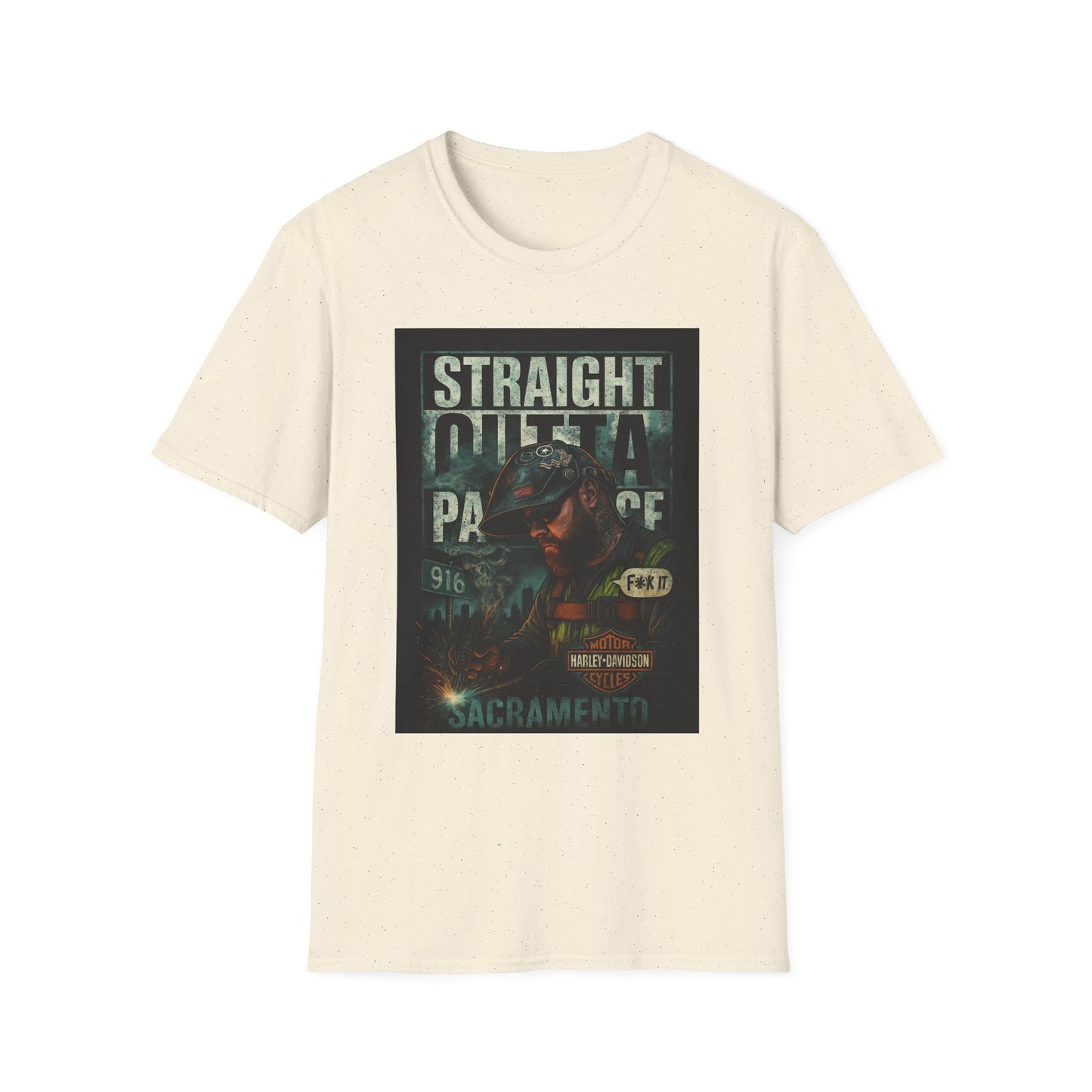 Unisex T-Shirt Sacramento Welder Bad Ass Bold Harley Design