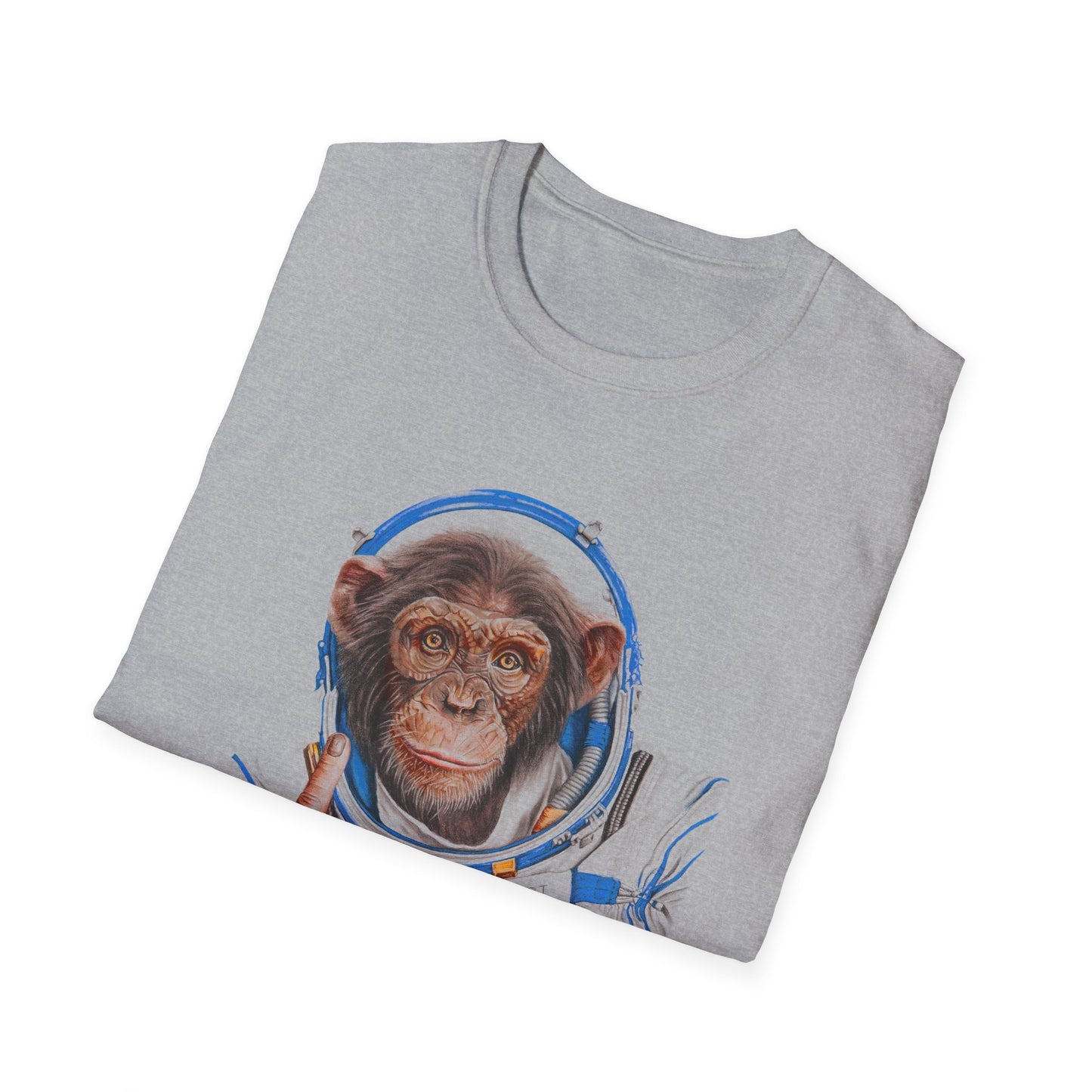 Funny Monkey Softstyle T-Shirt - Middle Finger Simian Humor
