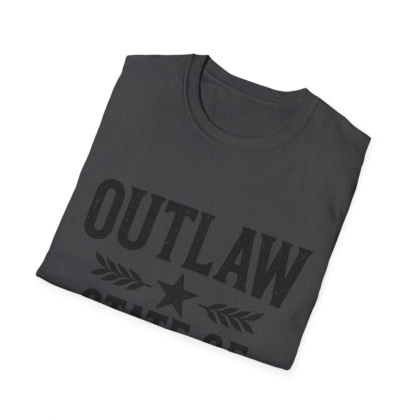 Unisex Outlaw State of Mind T-Shirt, Casual Tee, Gift for Rebels, Comfy Shirt, Festival Wear, Statement Apparel