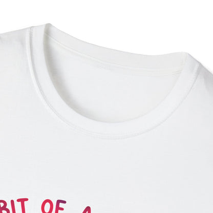 Bit of a Mess Unisex Softstyle T-Shirt, Cute Animal Graphic Tee, Perfect Gift for Pet Lovers, Casual Wear, Birthday Present, Floral Design