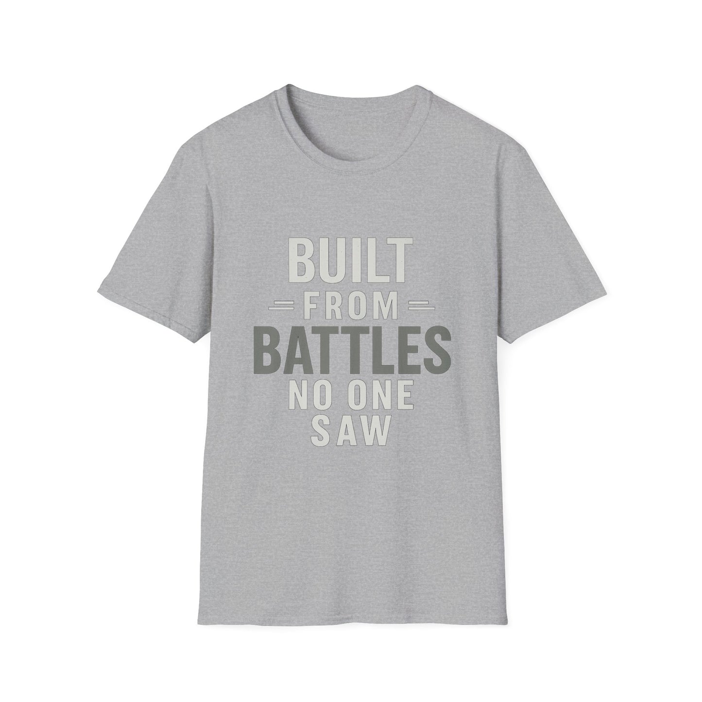 Resilient Spirit Unisex T-Shirt - Built from Battles Inspiration, Motivational Tee, Gift for Strength, Everyday Wear, Inspirational Apparel