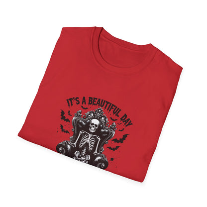 Skeleton Vibes T-Shirt - "It's a Beautiful Day to Leave Me Alone"