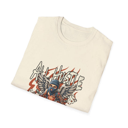 All Hustle No Luck Unisex Softstyle T-Shirt | Motivational Apparel, Graphic Tee, Casual Wear, Gift for Entrepreneurs, Streetwear