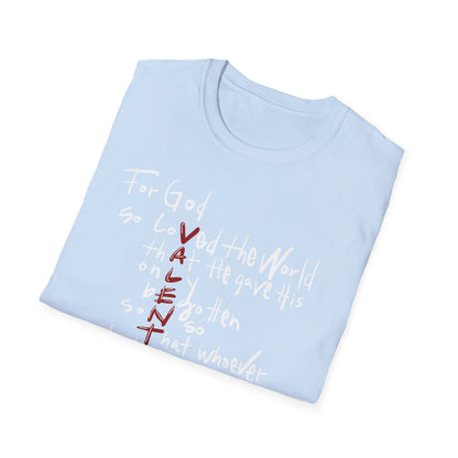 Faith-Inspired Unisex Softstyle T-Shirt - John 3:16 Love Graphic