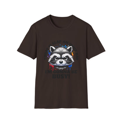 Funny Raccoon T-Shirt, Gift for Friends, Quirky Humor Shirt, Casual Wear, Slap an Idiot Day Tee, Birthday or Occasion Top