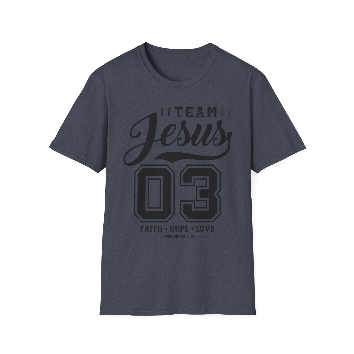 Team Jesus Unisex Softstyle T-Shirt - Faith Hope Love Graphic Tee, Christian Apparel, Church Event Wear, Gift for Believers, [...]