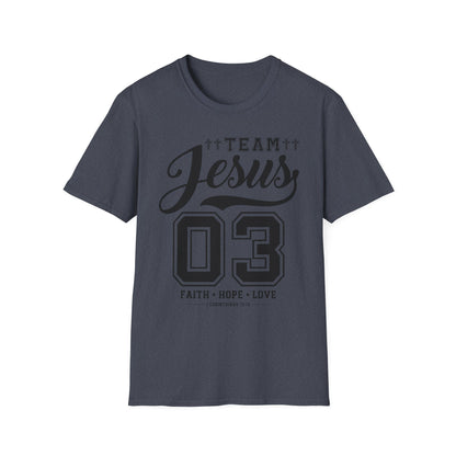 Team Jesus Unisex Softstyle T-Shirt - Faith Hope Love Graphic Tee, Christian Apparel, Church Event Wear, Gift for Believers, [...]