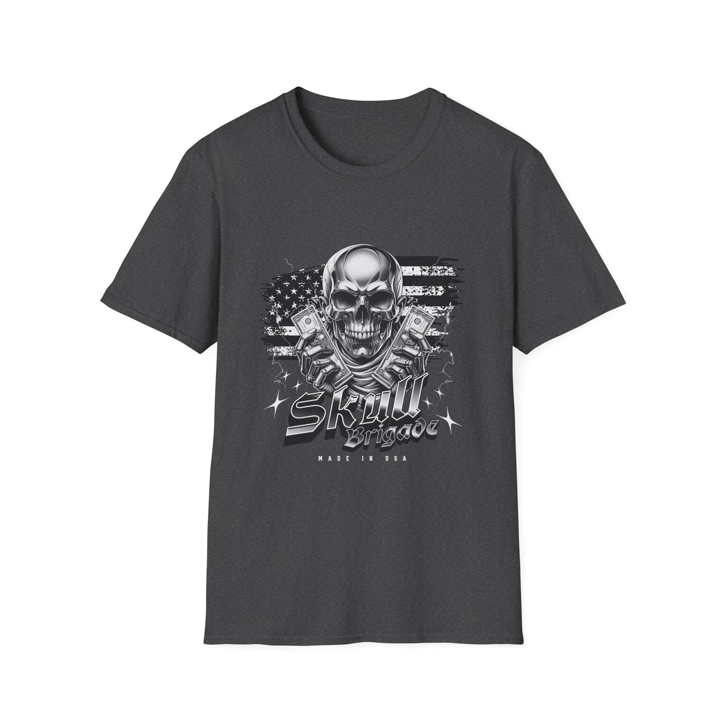 Skull Mage Unisex Softstyle T-Shirt | Cool Graphic Tee, Casual Wear, Gift for Him, Vintage Style, Music Festival