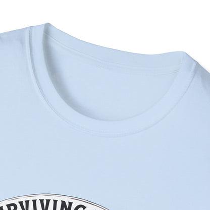 Surviving Purely Out of Spite T-Shirt | Inspirational Graphic Tee, Gift for Friends, Cool Casual Wear, Artistic Skull Design