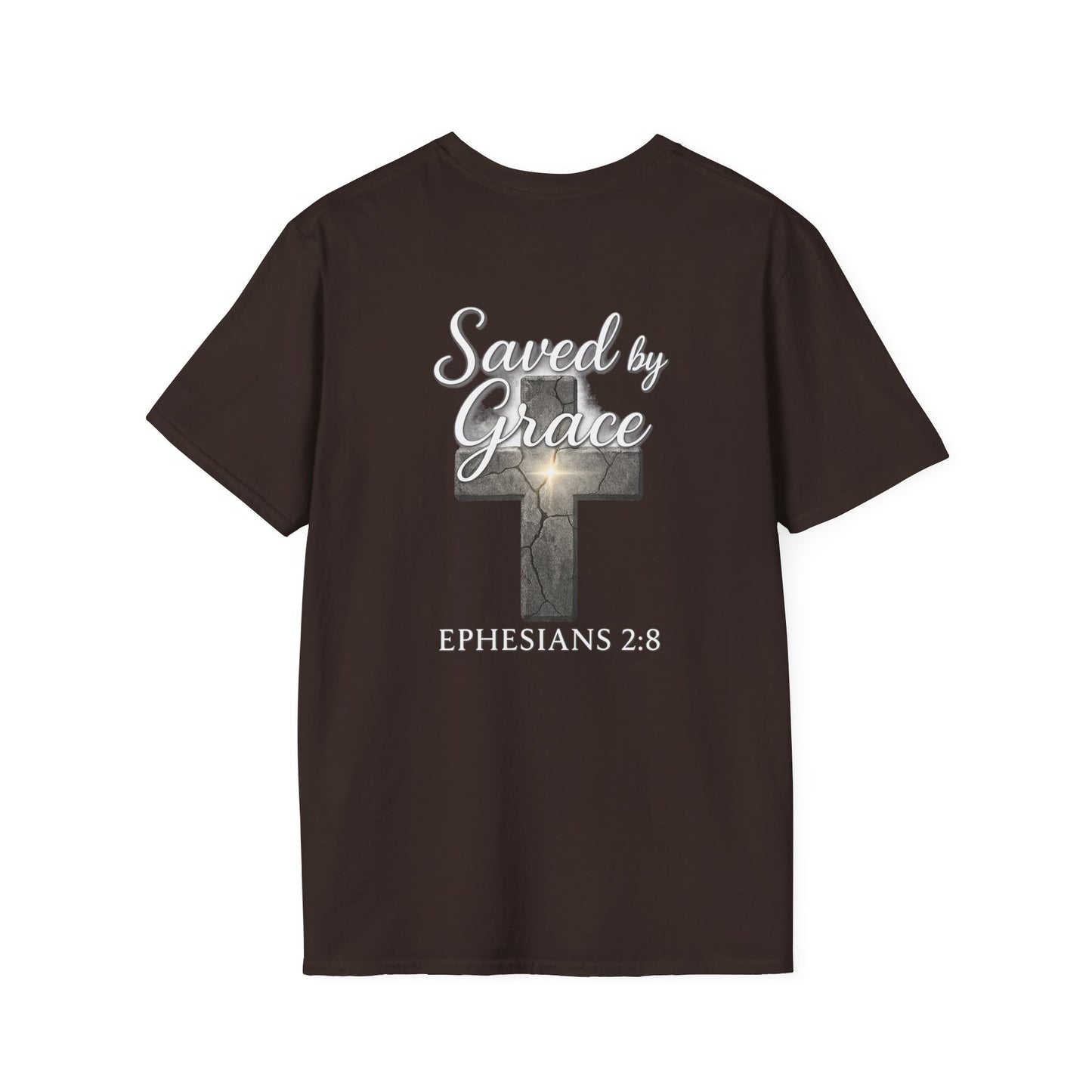 Christian Graphic Tee, Saved by Grace Shirt, Ephesians 2:8 T-Shirt, Unisex Faith Apparel, Inspirational Clothing