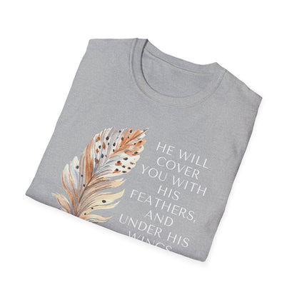 Faith-Inspired Unisex Softstyle T-Shirt – Psalm 91:4