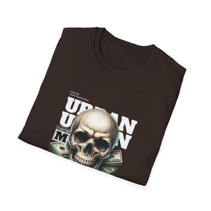 Urban Skull Graphic T-Shirt, Casual Style, Unisex Tee, Festival Wear, Gift for Friends, Streetwear, Halloween Fashion