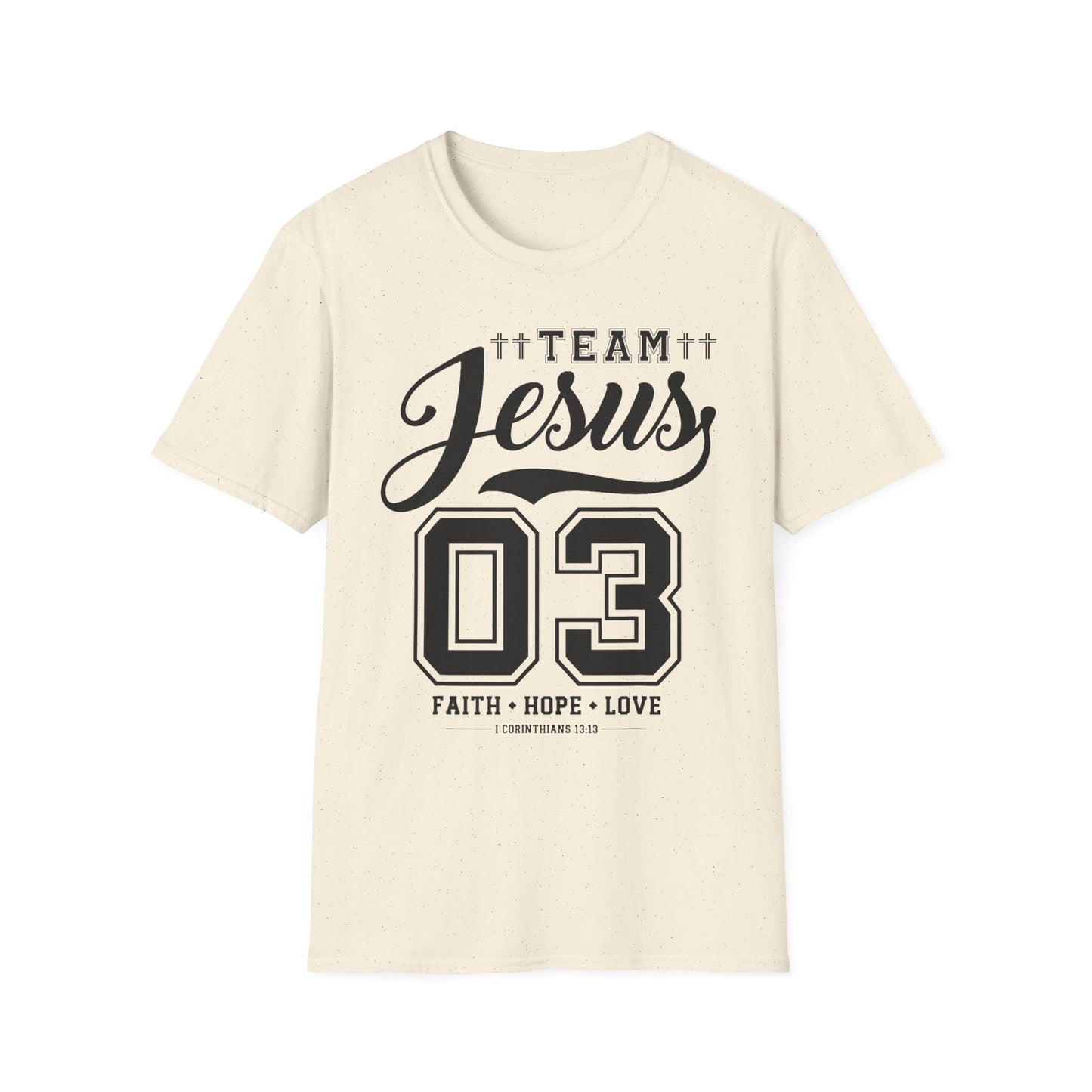 Team Jesus Unisex Softstyle T-Shirt - Faith Hope Love Graphic Tee, Christian Apparel, Church Event Wear, Gift for Believers, [...]