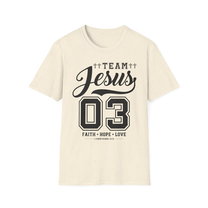 Team Jesus Unisex Softstyle T-Shirt - Faith Hope Love Graphic Tee, Christian Apparel, Church Event Wear, Gift for Believers, [...]