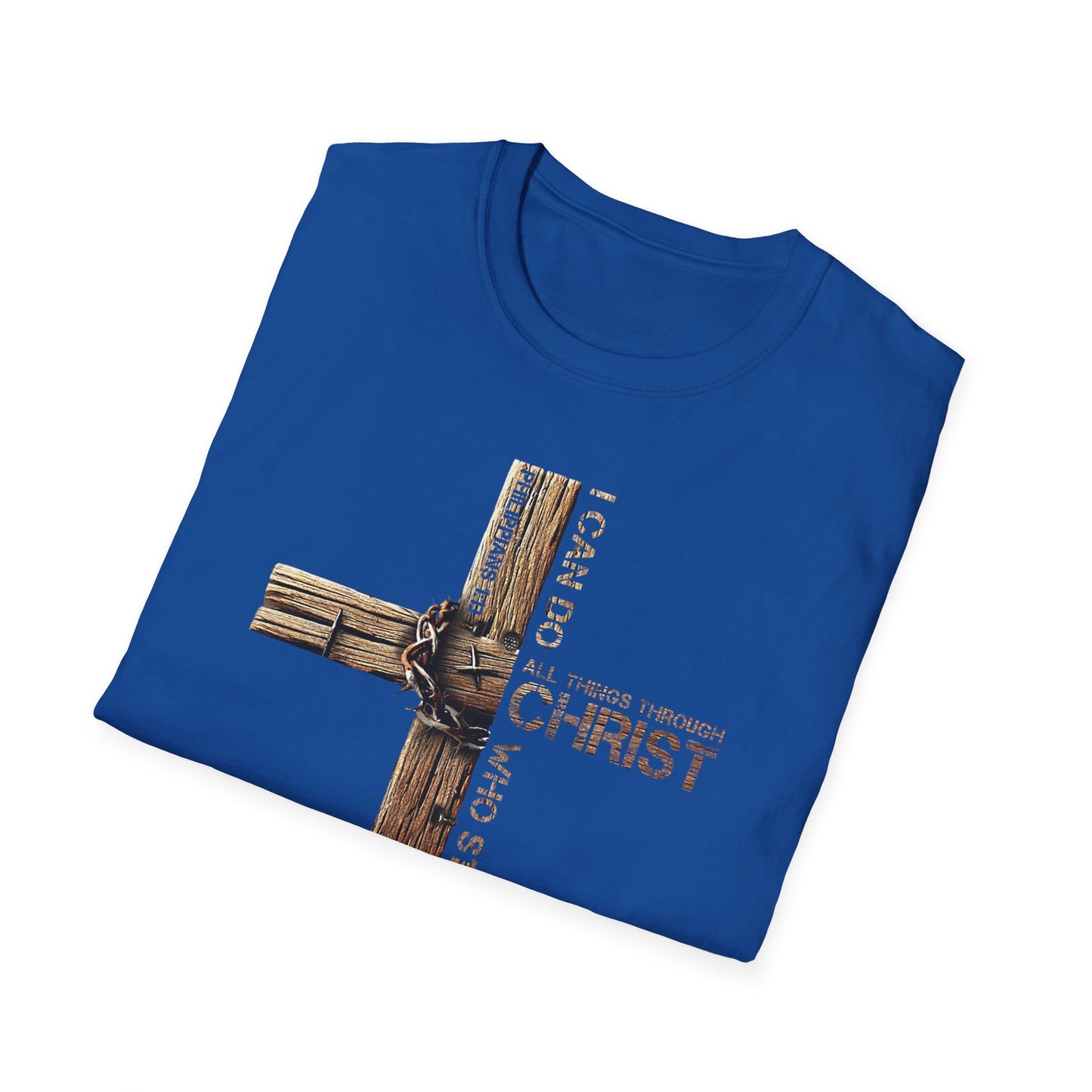Faith-Inspired Unisex Softstyle T-Shirt, Christian Gift, Inspirational Tee, Casual Wear, Religious Apparel, Everyday Comfort