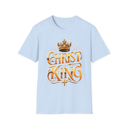 Christ is King Graphic T-Shirt, Faith-Based Tee, Unisex Softstyle Shirt, Christian Apparel, Inspirational Gift for Holidays