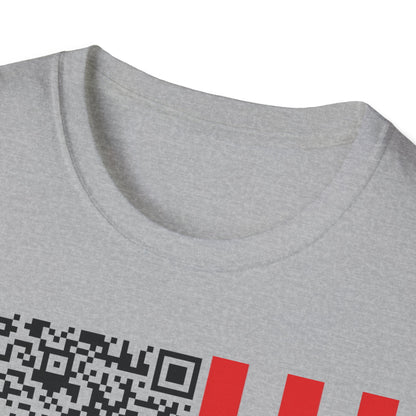 Patriotic QR Code Tee - Unisex Softstyle T-Shirt, Summer Wear, 4th of July, Casual Style, Graphic Tee, Gift Idea