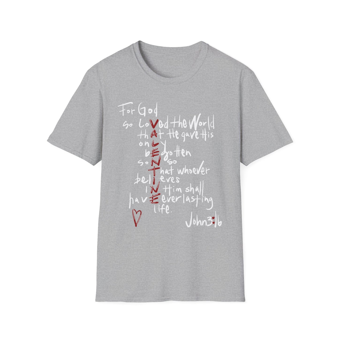 Faith-Inspired Unisex Softstyle T-Shirt - John 3:16 Love Graphic