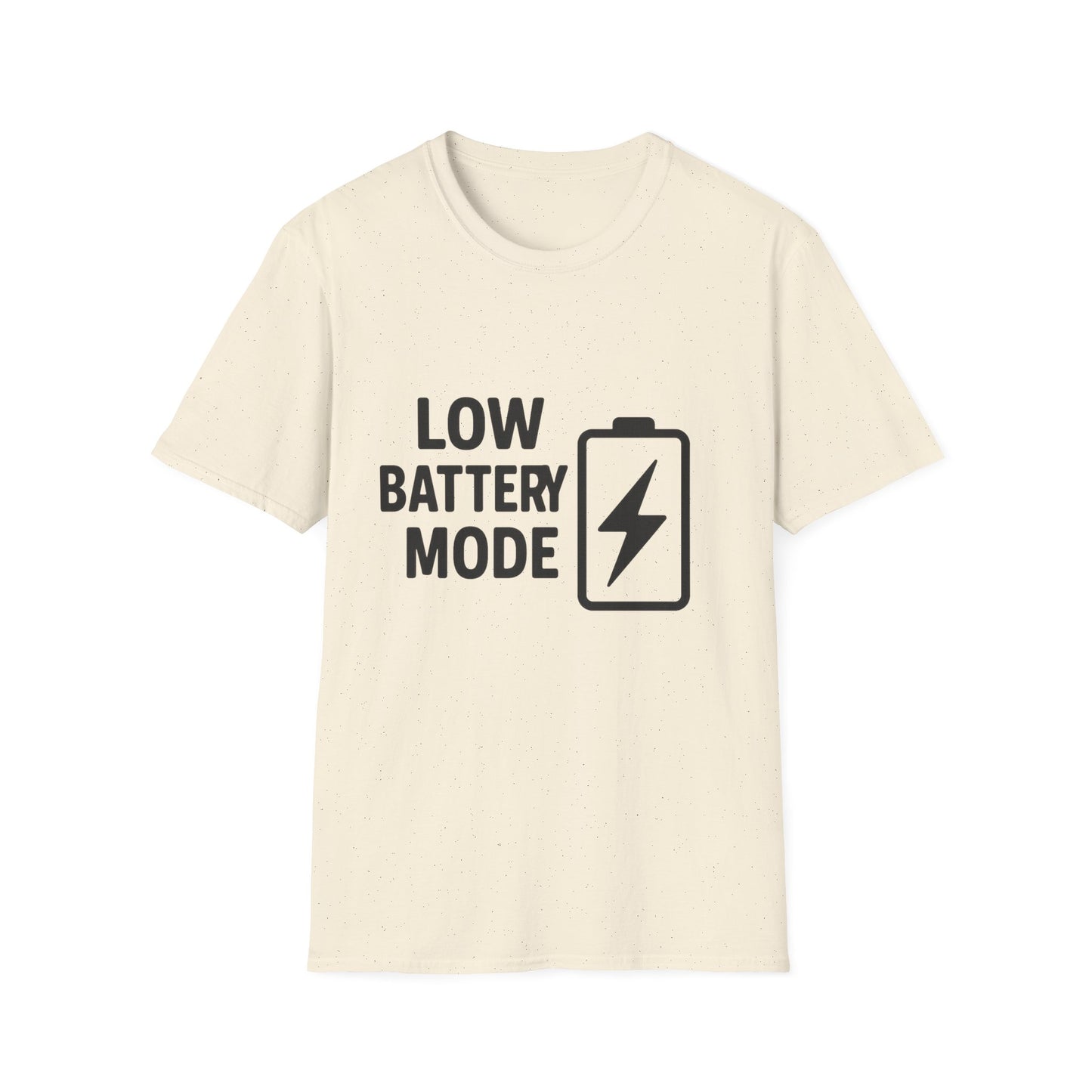 Low Battery Mode Unisex Softstyle T-Shirt, Gift for Tech Lovers, Casual Wear, Funny Tee, Great for Birthdays, Geek Culture