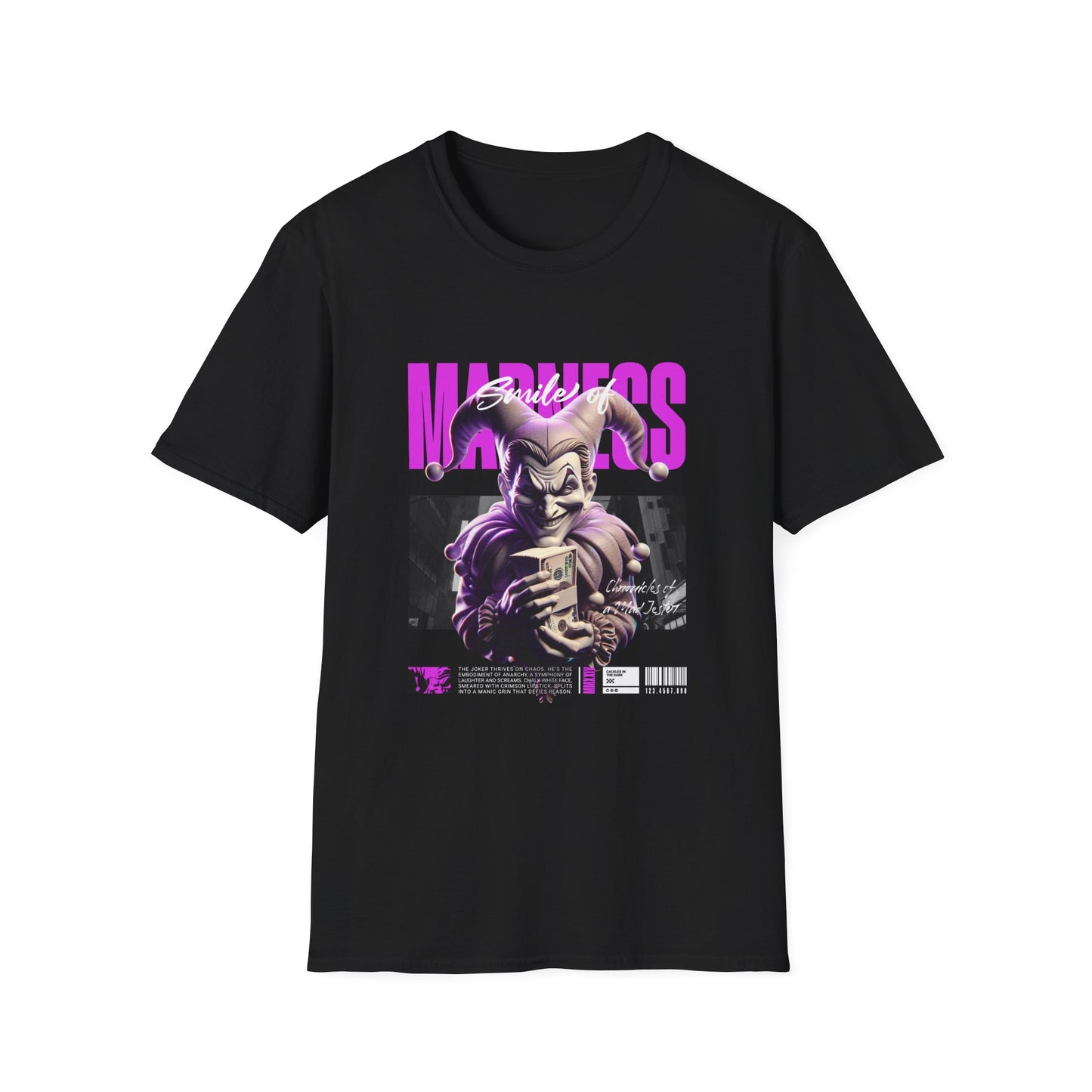 Graphic Joker T-Shirt, Unisex Tee, Casual Wear, Halloween Costume, Gift for Fans, Unique Graphic Apparel