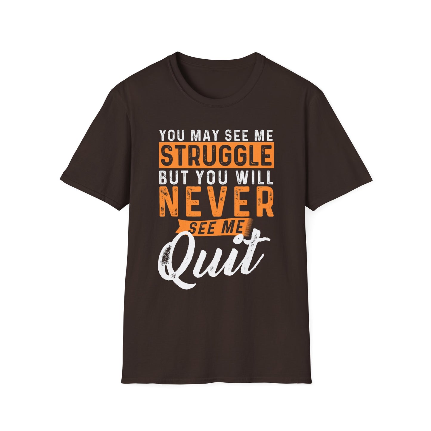 Motivational Quote T-Shirt - 'Never Quit' Inspiration