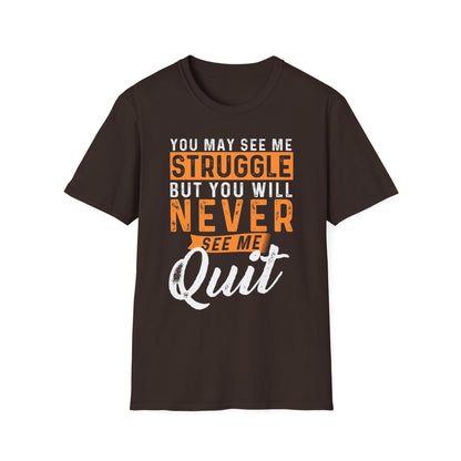 Motivational Quote T-Shirt - 'Never Quit' Inspiration