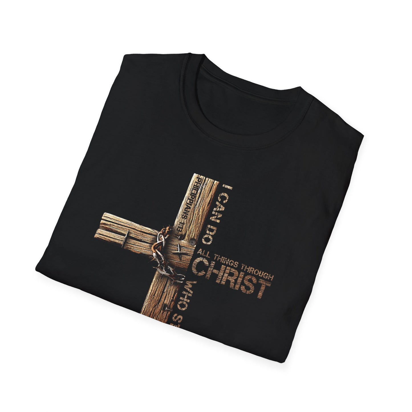 Faith-Inspired Unisex Softstyle T-Shirt, Christian Gift, Inspirational Tee, Casual Wear, Religious Apparel, Everyday Comfort