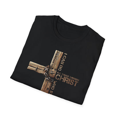 Faith-Inspired Unisex Softstyle T-Shirt, Christian Gift, Inspirational Tee, Casual Wear, Religious Apparel, Everyday Comfort