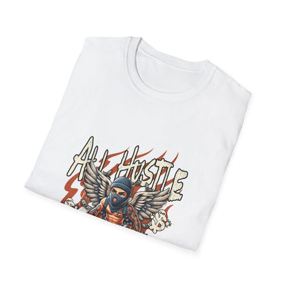 All Hustle No Luck Unisex Softstyle T-Shirt | Motivational Apparel, Graphic Tee, Casual Wear, Gift for Entrepreneurs, Streetwear