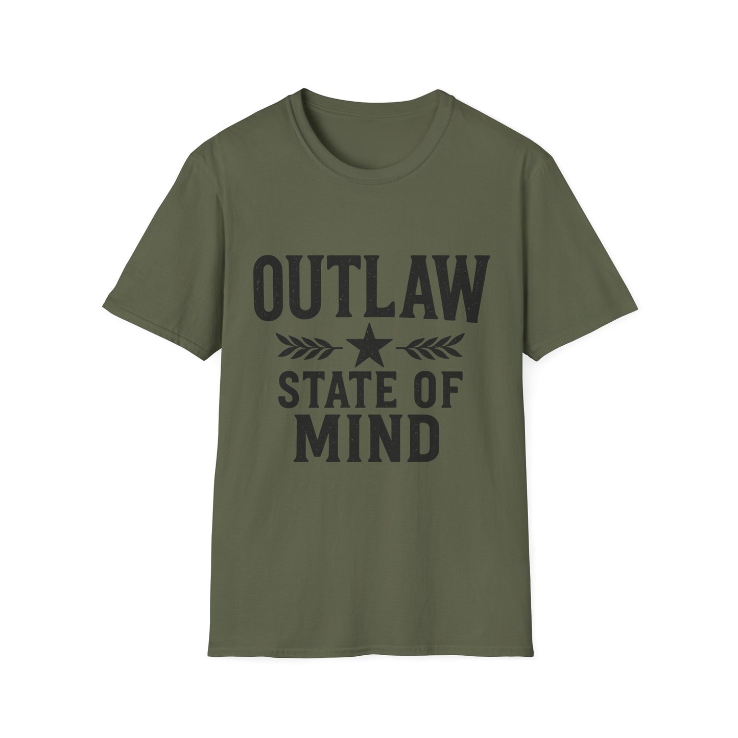 Unisex Outlaw State of Mind T-Shirt, Casual Tee, Gift for Rebels, Comfy Shirt, Festival Wear, Statement Apparel