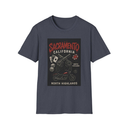 Sacramento Graphic Tee - Unisex Softstyle T-Shirt, California Apparel, Cool Casual Wear, Gift for Gamblers, Vintage Design