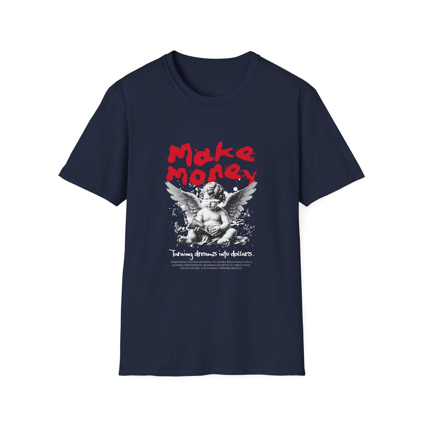 Make Money Angel T-Shirt, Unisex Graphic Tee, Casual Fashion, Gift for Entrepreneurs, Motivational Shirt